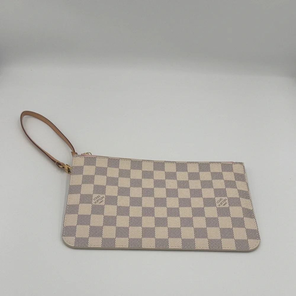 Louis Vuitton Damier Azur Neverfull Pouch / Wristlet